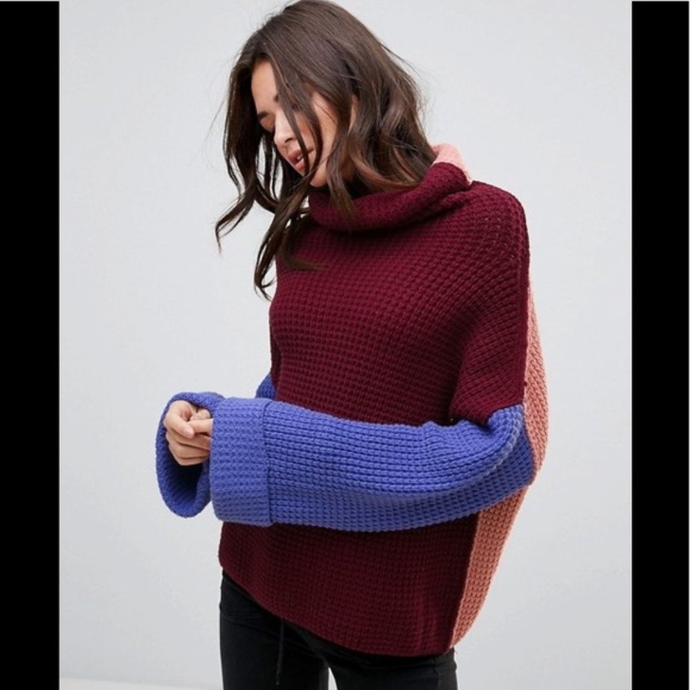 FREE PEOPLE Park City Colorblock Pullover
